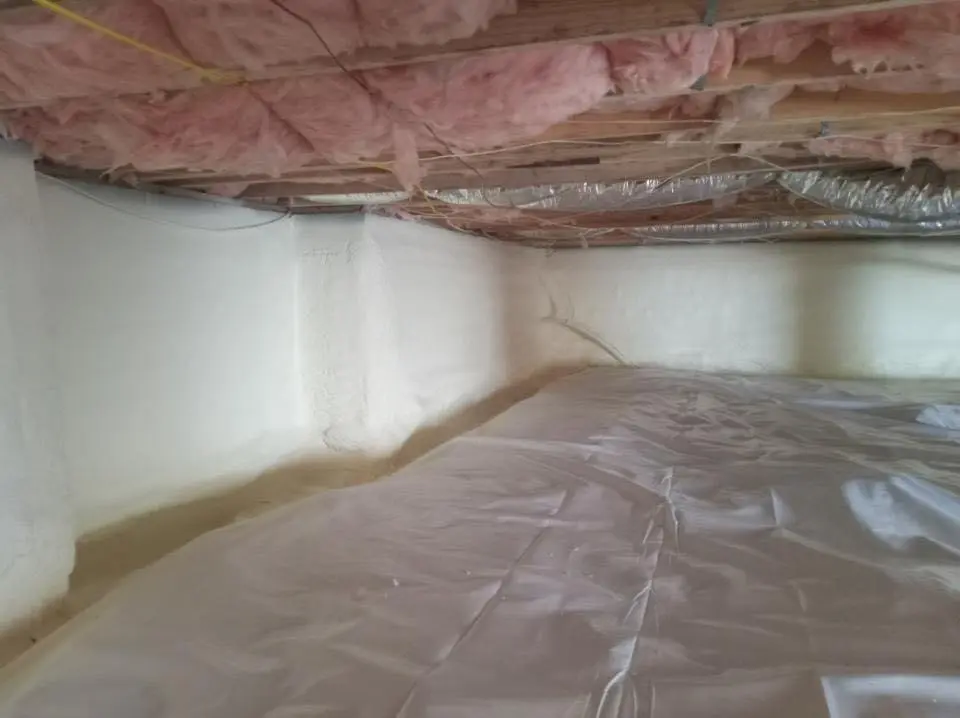 Crawl space encapsulation with closed-cell spray foam for Spray Foam Roofing Repair in Monee